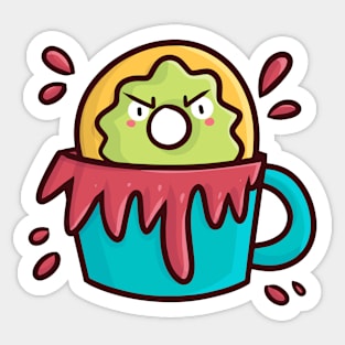 Angry donut Sticker